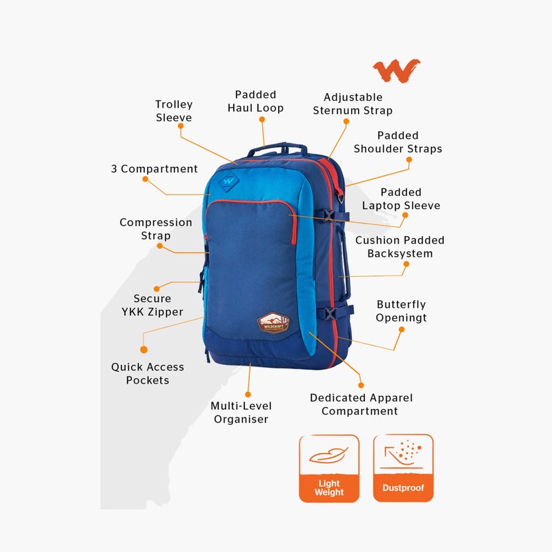 WILDCRAFT Solid Backpack in Blue for Kids - Image 5